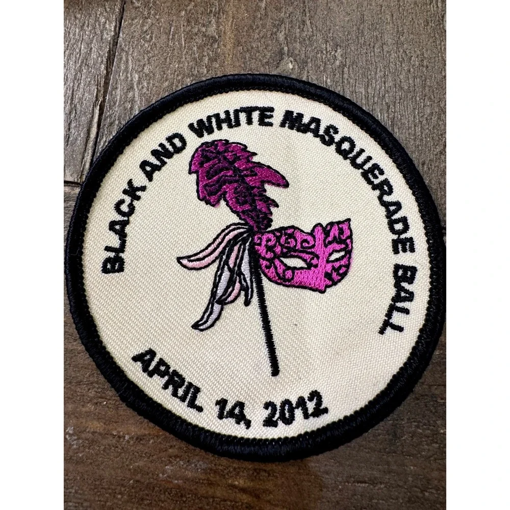 Vintage Girl Scout Black & White Masquerade Ball 2012 Fun Patches Lot 2